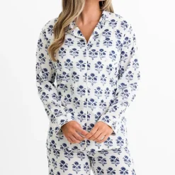 Pomegranate Inc Agra Bloom Indigo Pajama Top^ Loungewear & Accessories