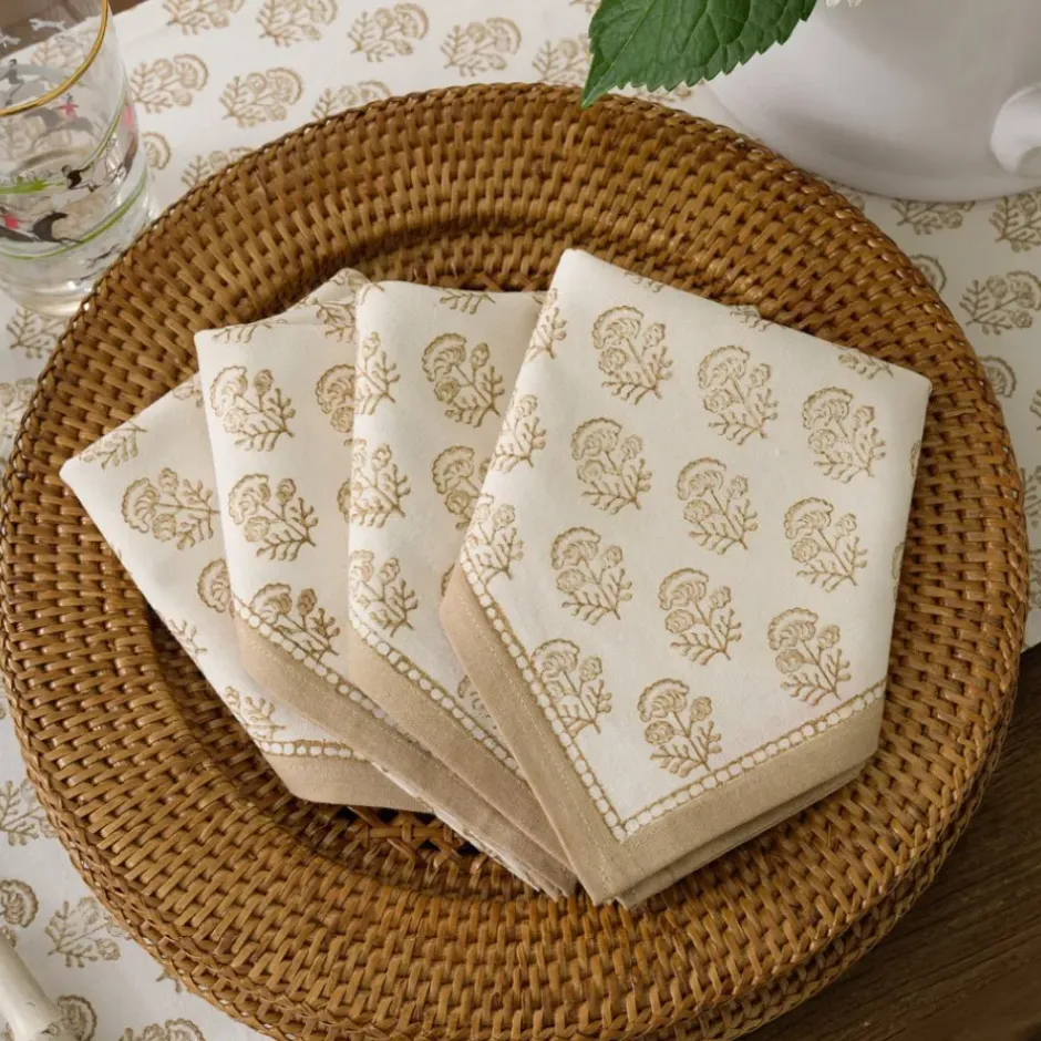 Pomegranate Inc Anika Beige Napkin | Set of 4^ Napkins
