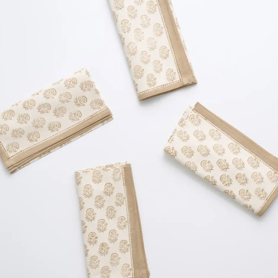 Pomegranate Inc Anika Beige Napkin | Set of 4^ Napkins