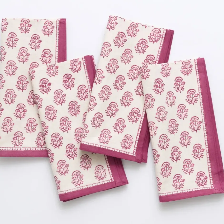 Pomegranate Inc Anika Fuchsia Napkin | Set of 4^ Napkins