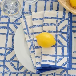 Pomegranate Inc Blue Bamboo Napkin | Set of 4^ Napkins