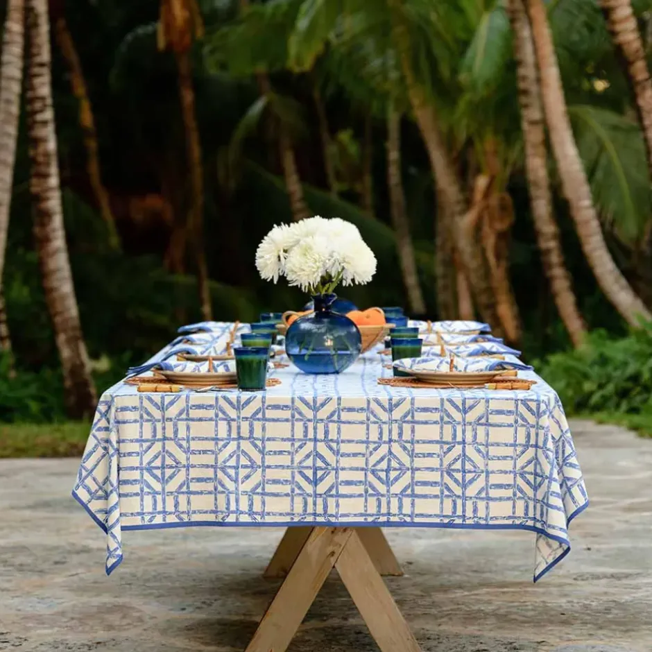 Pomegranate Inc Blue Bamboo Tablecloth^ Tablecloths