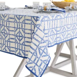 Pomegranate Inc Blue Bamboo Tablecloth^ Tablecloths