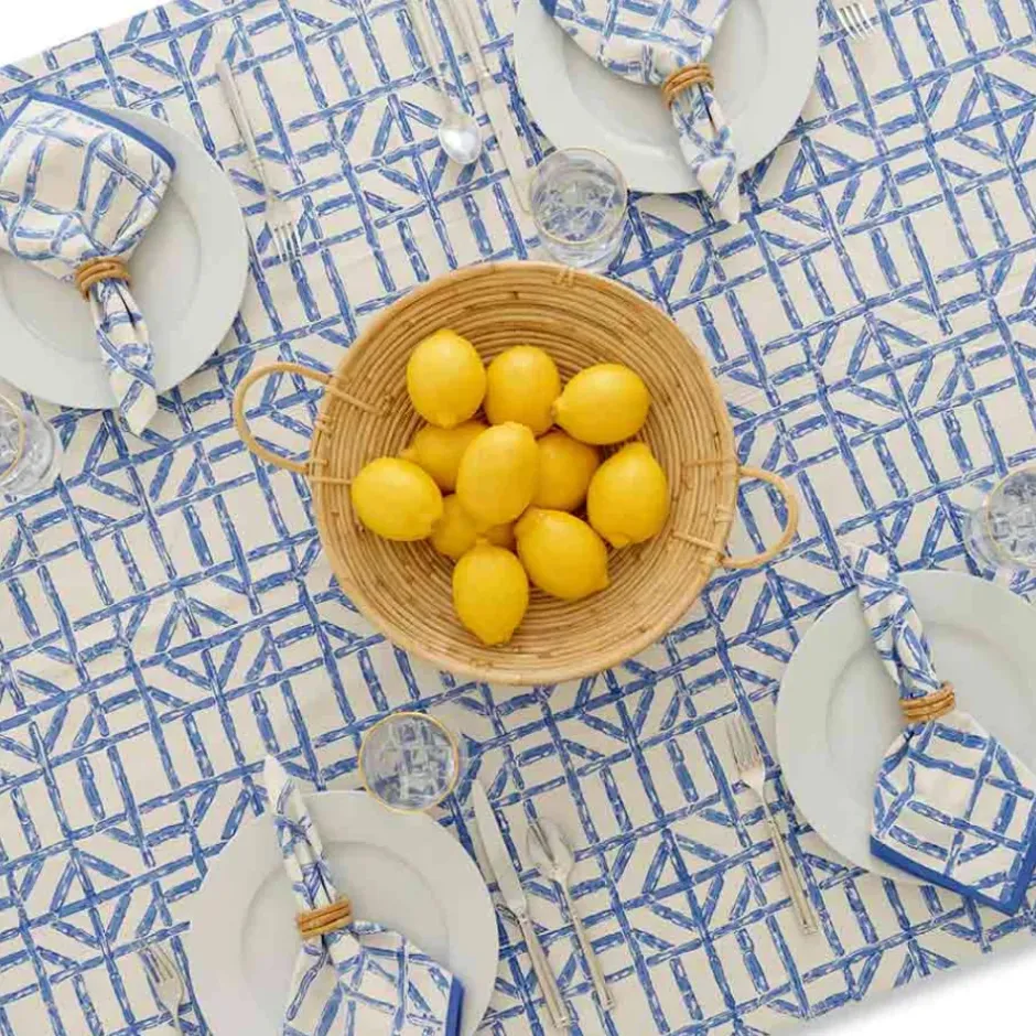 Pomegranate Inc Blue Bamboo Tablecloth^ Tablecloths