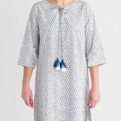 Pomegranate Inc Blue Feather Booti Tassel Tunic^ Tops & Tunics