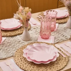 Pomegranate Inc Blush Simply Eco Plates | Set of 8^ Dinnerware