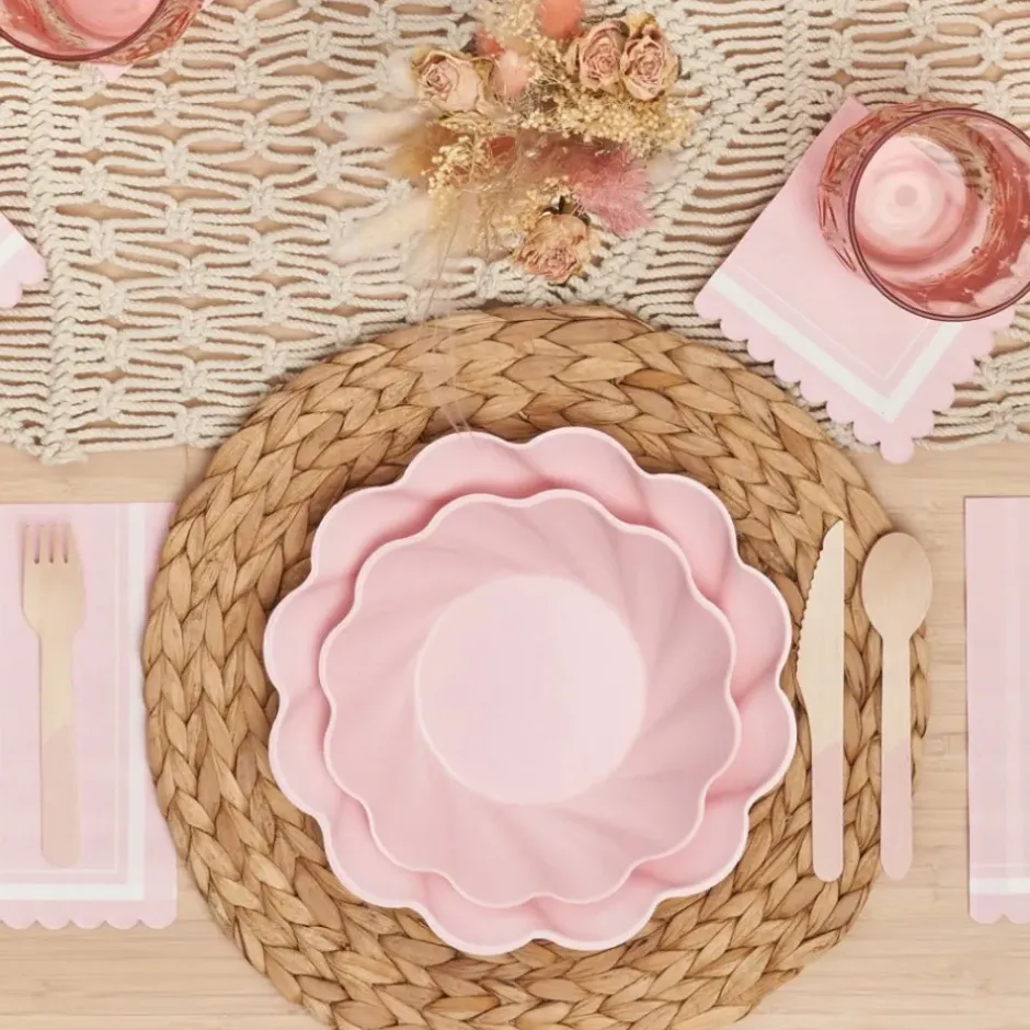 Pomegranate Inc Blush Simply Eco Plates | Set of 8^ Dinnerware