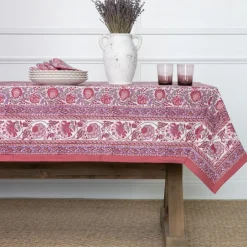 Pomegranate Inc Bohemian Floral Dusty Rose Tablecloth^ Tablecloths