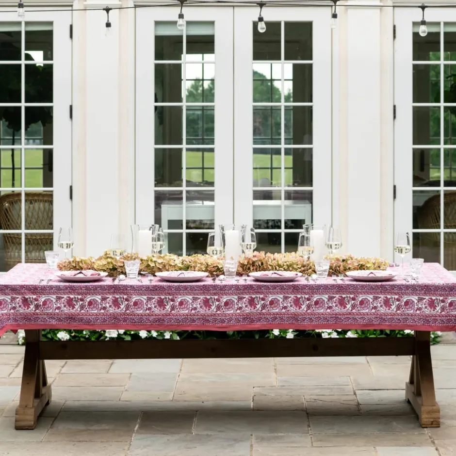 Pomegranate Inc Bohemian Floral Dusty Rose Tablecloth^ Tablecloths
