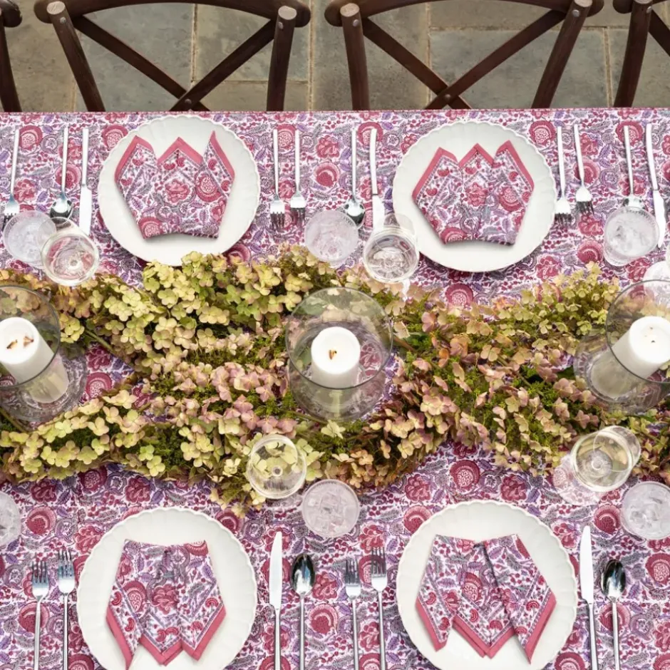 Pomegranate Inc Bohemian Floral Dusty Rose Napkin | Set of 4^ Napkins