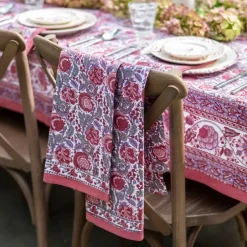 Pomegranate Inc Bohemian Floral Dusty Rose Tea Towels^ Tea Towels