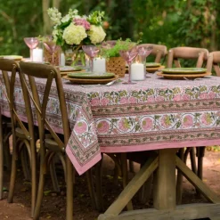 Pomegranate Inc Bohemian Floral Moss & Mauve Tablecloth^ Tablecloths