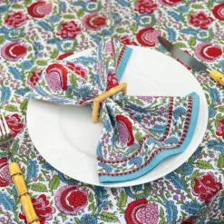 Pomegranate Inc Bohemian floral printed cotton napkins^ Napkins