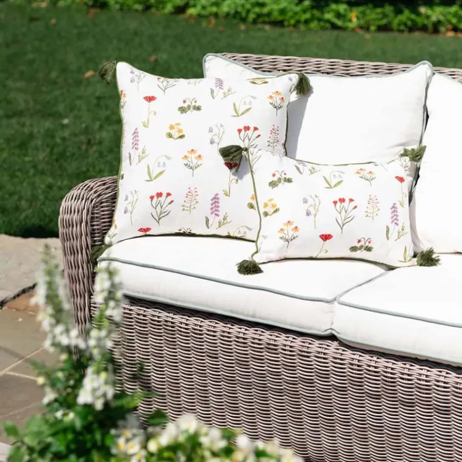 Pomegranate Inc Botanical Garden Linen Lumbar Pillow Cover^ Quilts, Pillows & Throws
