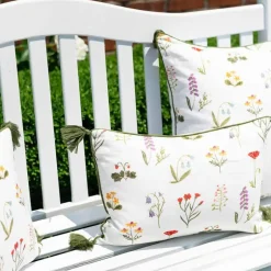 Pomegranate Inc Botanical Garden Linen Lumbar Pillow Cover^ Quilts, Pillows & Throws