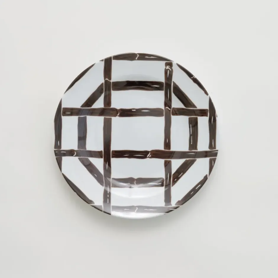 Pomegranate Inc Brown Bamboo Melamine Appetizer Plate | Set of 6^ Dinnerware