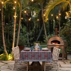 Pomegranate Inc Cactus Flower Blue & Poppy Tablecloth^ Tablecloths