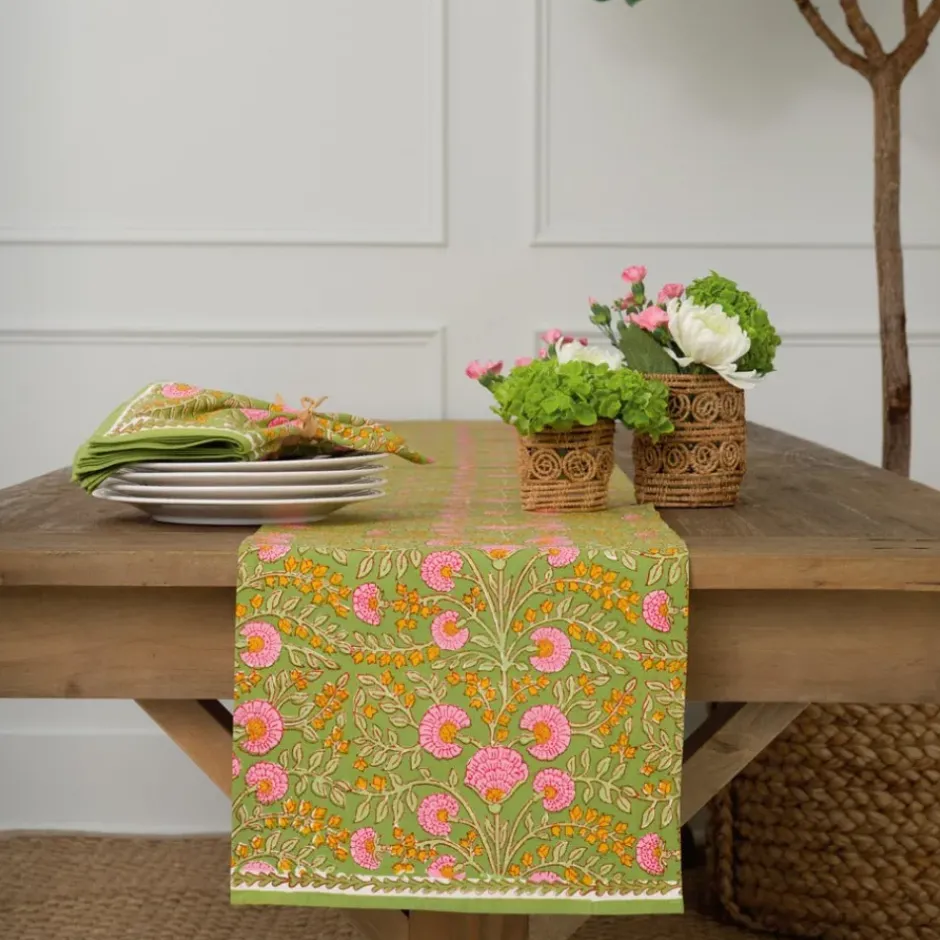 Pomegranate Inc Cactus Flower Fern & Flamingo Table Runner^ Table Runners