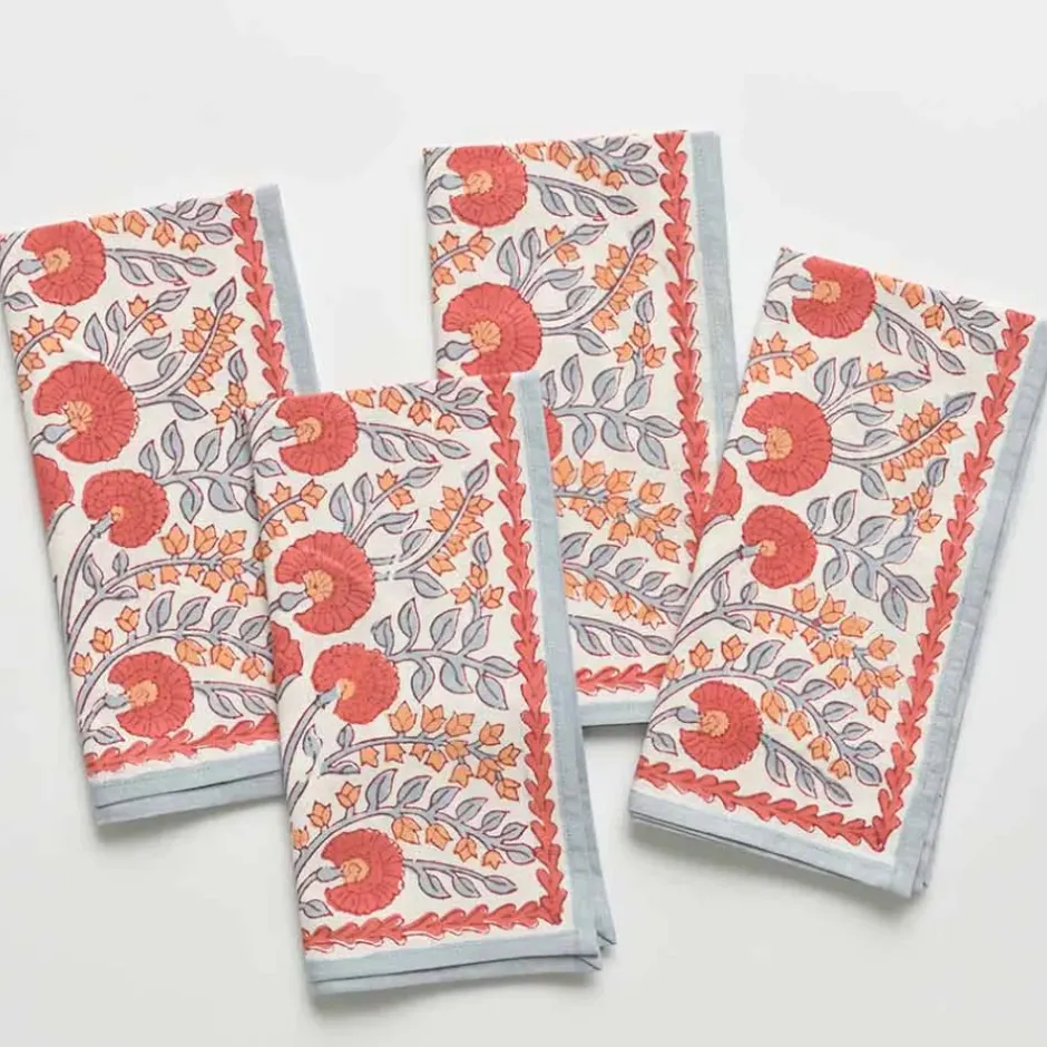 Pomegranate Inc Cactus Flower Ivory Napkin | Set of 4^ Napkins