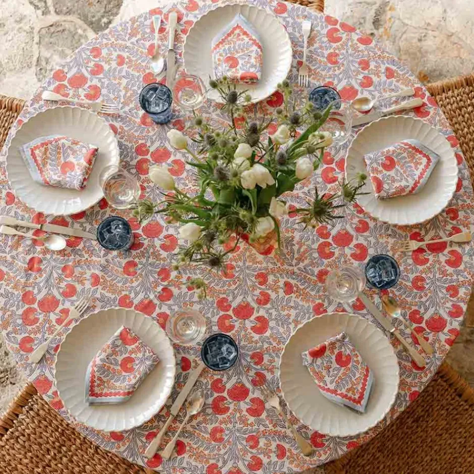 Pomegranate Inc Cactus Flower Ivory Napkin | Set of 4^ Napkins