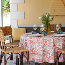 Pomegranate Inc Cactus Flower Ivory Tablecloth^ Tablecloths