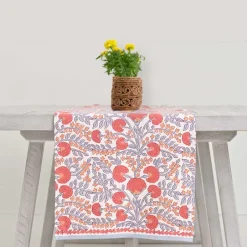 Pomegranate Inc Cactus Flower Ivory Table Runner^ Table Runners