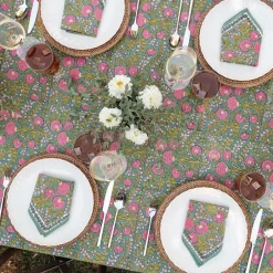 Pomegranate Inc Cactus Flower Jade Napkin | Set of 4^ Napkins