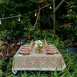 Pomegranate Inc Cactus Flower Jade Tablecloth^ Tablecloths