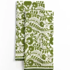Pomegranate Inc Cactus Flower Lettuce Green Tea Towels^ Tea Towels
