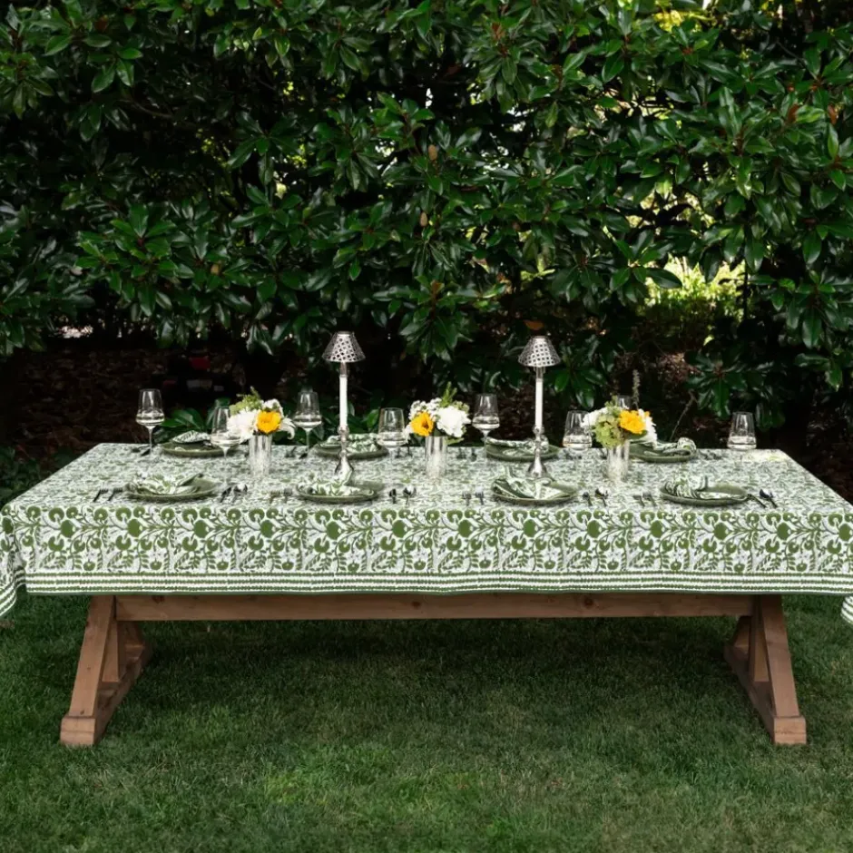 Pomegranate Inc Cactus Flower Lettuce Green Tablecloth^ Tablecloths