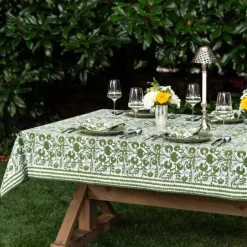 Pomegranate Inc Cactus Flower Lettuce Green Tablecloth^ Tablecloths