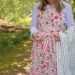 Pomegranate Inc Cactus Flower Scarlet & Rose Apron^ Aprons