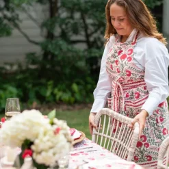 Pomegranate Inc Cactus Flower Scarlet & Rose Apron^ Aprons