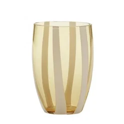 Pomegranate Inc Candy Striped Glass-Amber^ Glassware & Barware