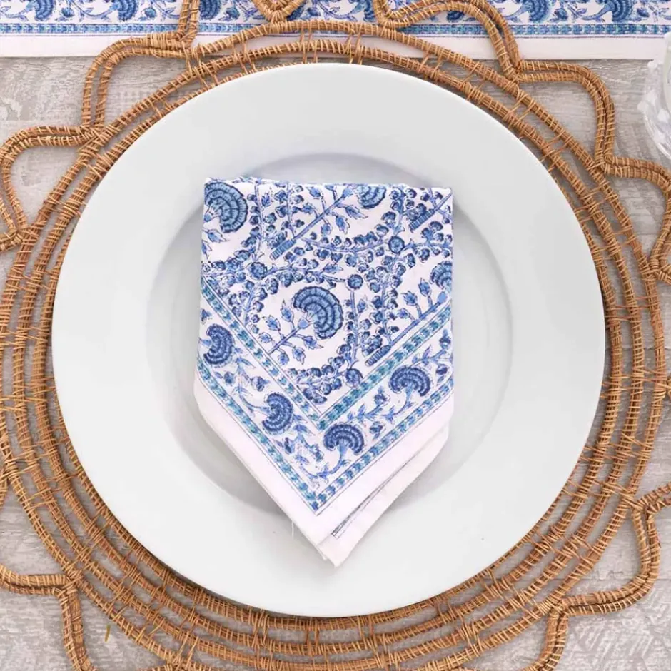 Pomegranate Inc Caroline Blue Napkin | Set of 4^ Napkins