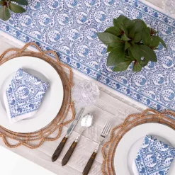 Pomegranate Inc Caroline Blue Table Runner^ Table Runners
