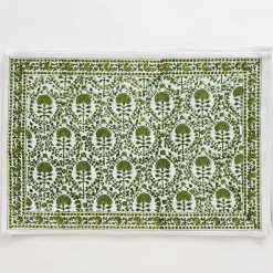 Pomegranate Inc Caroline Green Placemat | Set of 4^ Printed Placemats