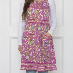 Pomegranate Inc Climbing Dahlia Lilac Apron^ Aprons
