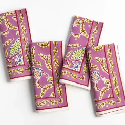 Pomegranate Inc Climbing Dahlia Lilac Napkin | Set of 4^ Napkins