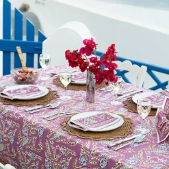 Pomegranate Inc Climbing Dahlia Lilac Tablecloth^ Tablecloths