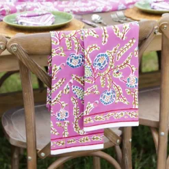 Pomegranate Inc Climbing Dahlia Lilac Tea Towels^ Tea Towels