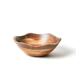 Pomegranate Inc Coton Colors Fundamental Wood Ruffle Bowl^ Serveware