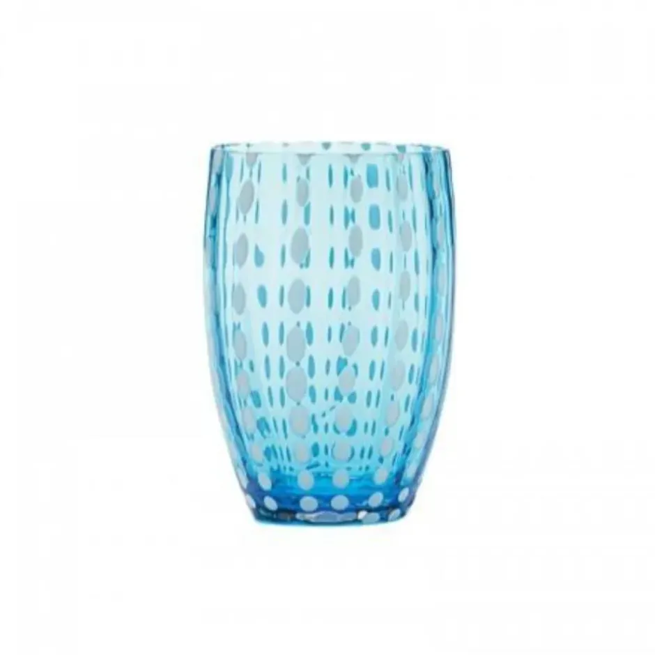 Pomegranate Inc Dapple Glass Tumbler Aqua^ Glassware & Barware