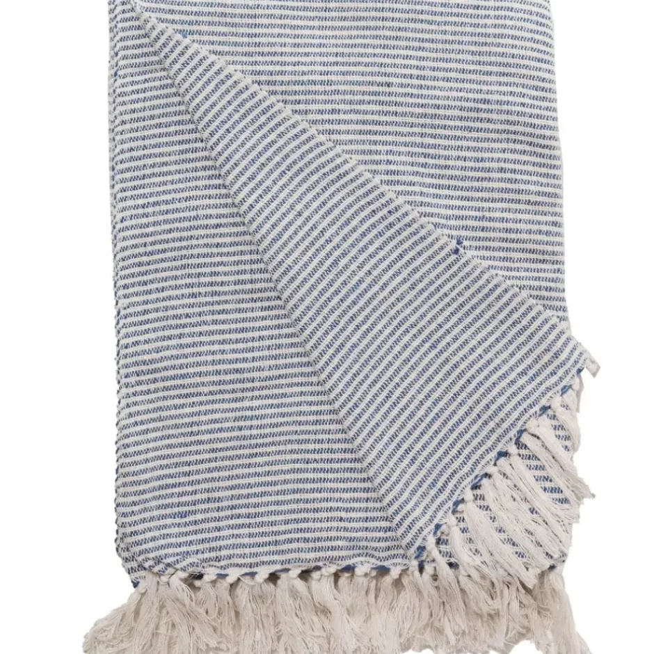 Pomegranate Inc Denim Woven Throw^ Quilts, Pillows & Throws