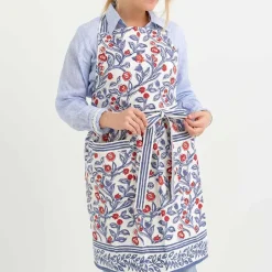 Pomegranate Inc Emma Red & Blue Apron^ Aprons