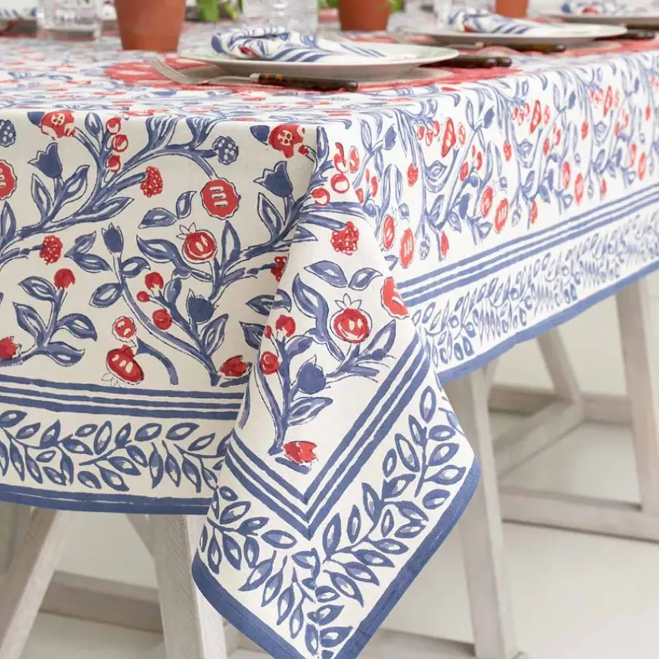 Pomegranate Inc Emma Red & Blue Tablecloth^ Tablecloths