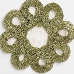 Pomegranate Inc Fern Woven Doodles Coaster | Set of 4^ Woven Placemats