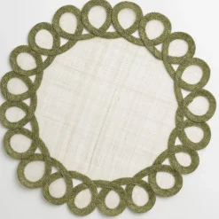 Pomegranate Inc Fern Woven Doodles Placemat | Set of 4^ Woven Placemats