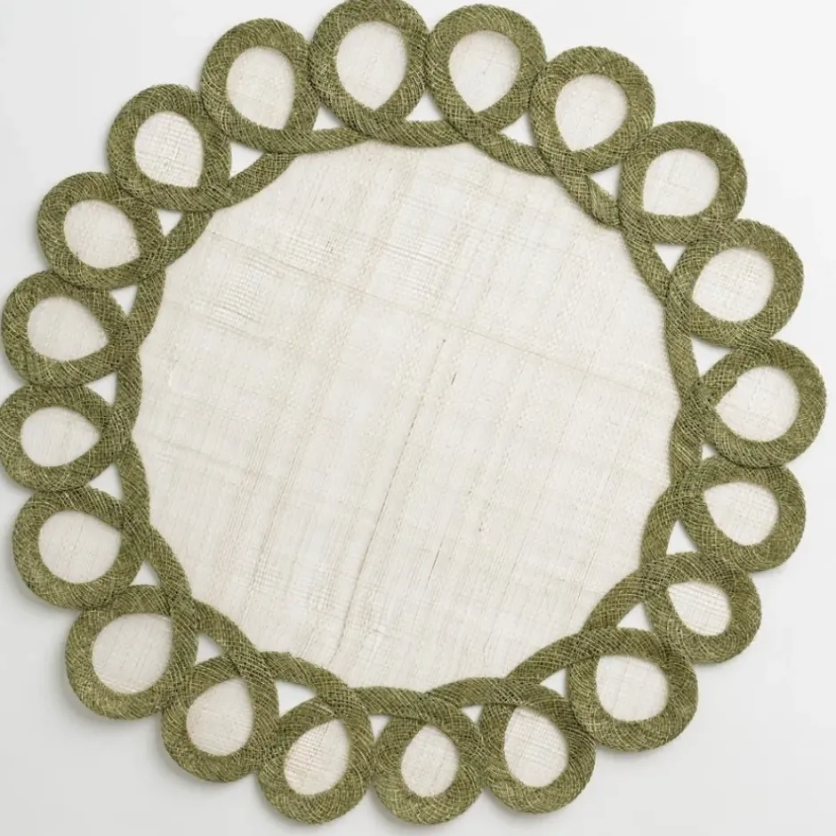 Pomegranate Inc Fern Woven Doodles Placemat | Set of 4^ Woven Placemats