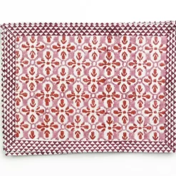 Pomegranate Inc Fleur de Lis Rose Placemat | Set of 4^ Printed Placemats